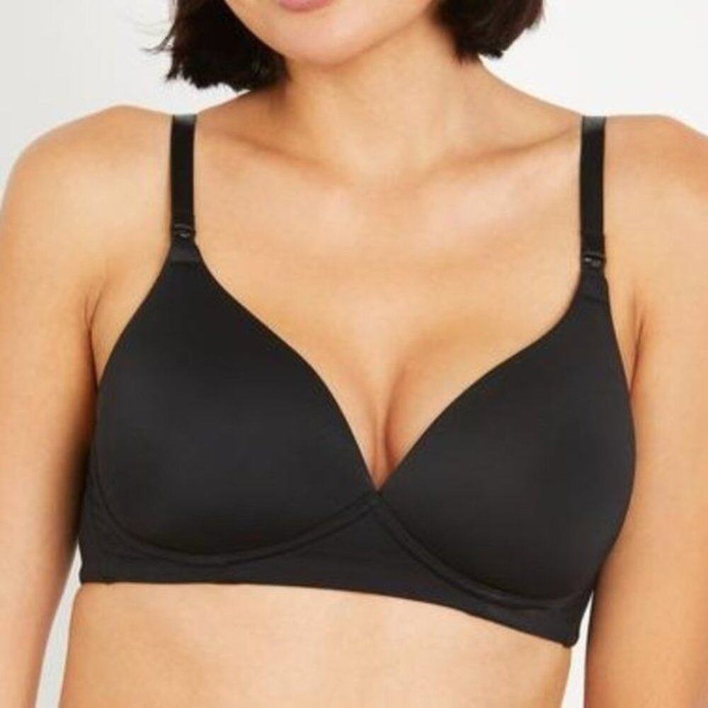 Motherhood WIRELESS MATERNITY AND NURSING BRA- BLACK 36DD